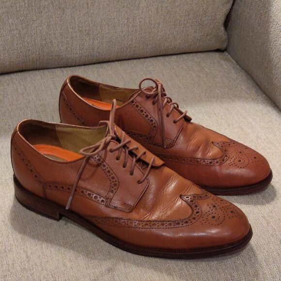 Cole Haan Grand 0's Leather Wing Tip Oxford Shoes Men's SIZE 9 - Picture 3 of 10